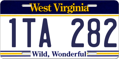 WV license plate 1TA282
