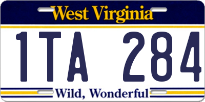 WV license plate 1TA284