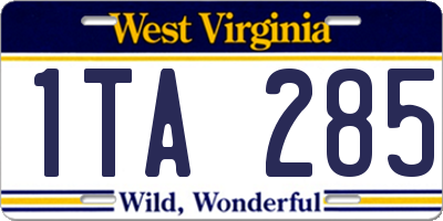 WV license plate 1TA285