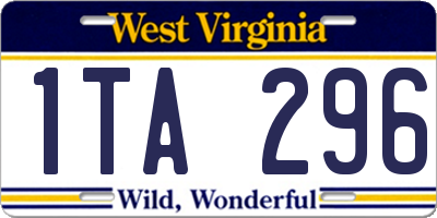WV license plate 1TA296