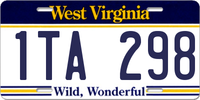 WV license plate 1TA298
