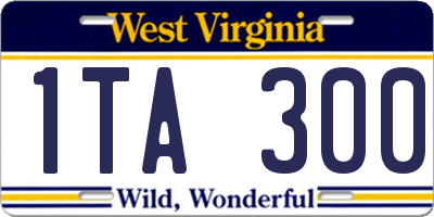 WV license plate 1TA300