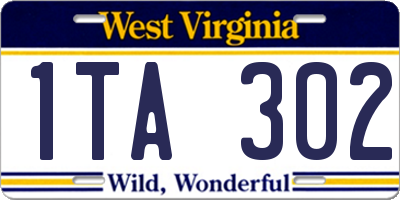 WV license plate 1TA302