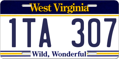 WV license plate 1TA307