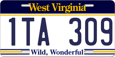 WV license plate 1TA309