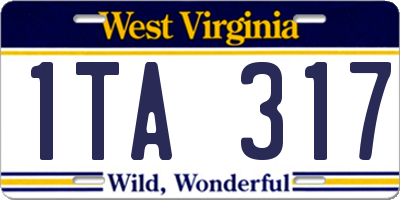 WV license plate 1TA317