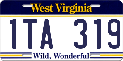 WV license plate 1TA319