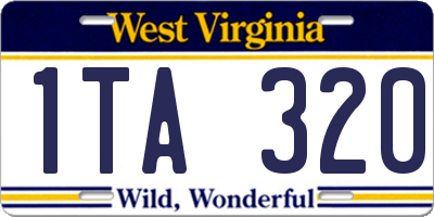 WV license plate 1TA320