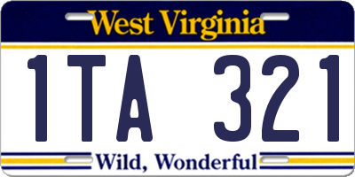 WV license plate 1TA321