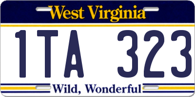 WV license plate 1TA323
