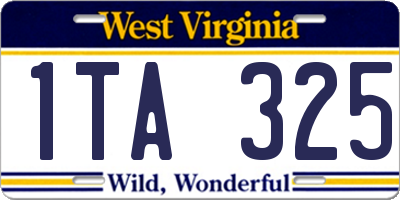 WV license plate 1TA325
