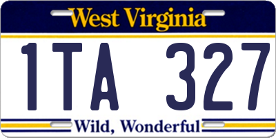 WV license plate 1TA327