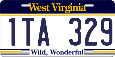 WV license plate 1TA329