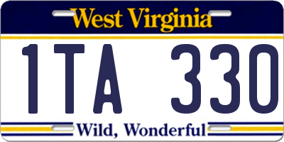 WV license plate 1TA330