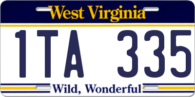 WV license plate 1TA335