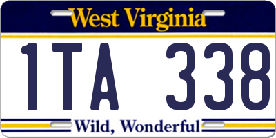 WV license plate 1TA338