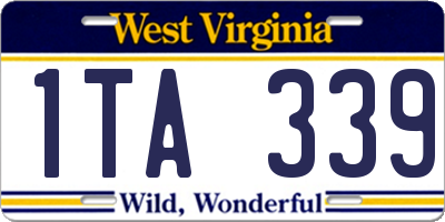 WV license plate 1TA339