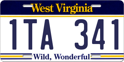 WV license plate 1TA341