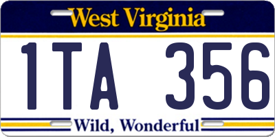 WV license plate 1TA356