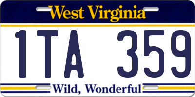 WV license plate 1TA359