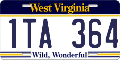 WV license plate 1TA364