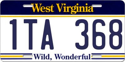 WV license plate 1TA368