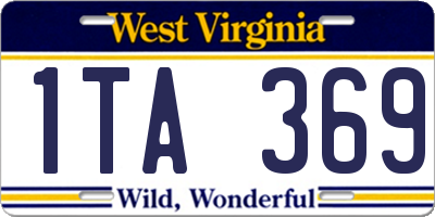 WV license plate 1TA369