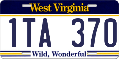 WV license plate 1TA370
