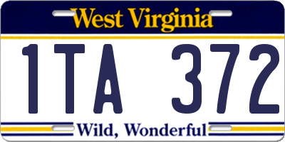WV license plate 1TA372