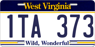 WV license plate 1TA373