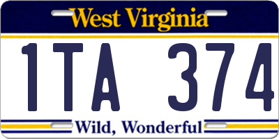 WV license plate 1TA374