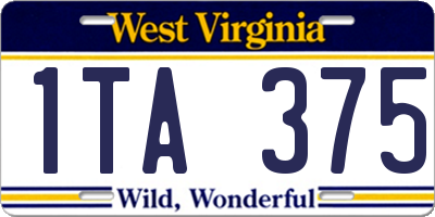 WV license plate 1TA375
