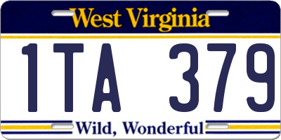 WV license plate 1TA379