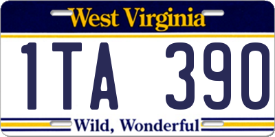 WV license plate 1TA390