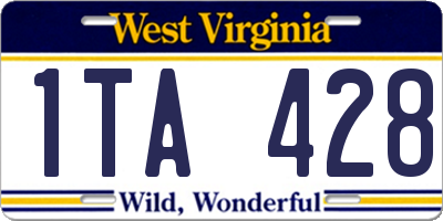 WV license plate 1TA428