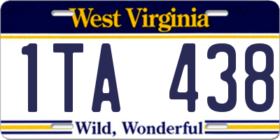 WV license plate 1TA438
