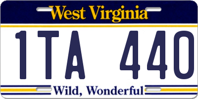 WV license plate 1TA440