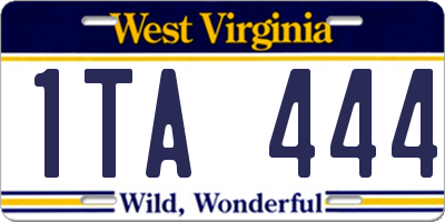 WV license plate 1TA444