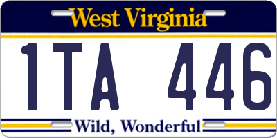 WV license plate 1TA446