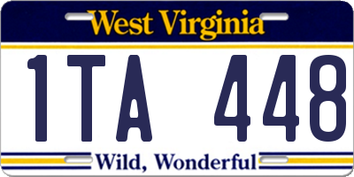 WV license plate 1TA448