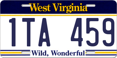 WV license plate 1TA459