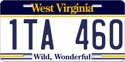 WV license plate 1TA460
