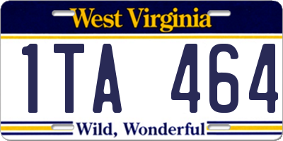 WV license plate 1TA464