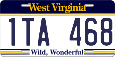 WV license plate 1TA468