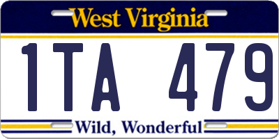 WV license plate 1TA479