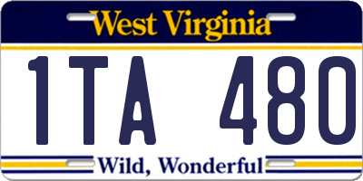 WV license plate 1TA480