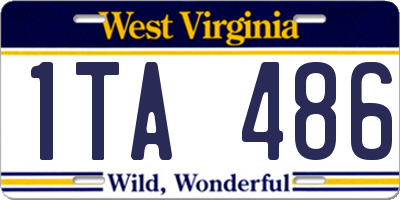 WV license plate 1TA486