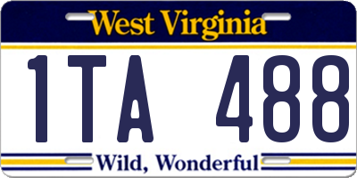 WV license plate 1TA488