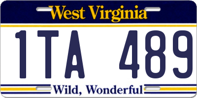 WV license plate 1TA489
