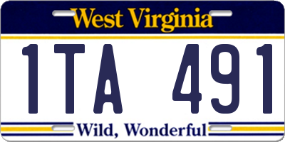WV license plate 1TA491